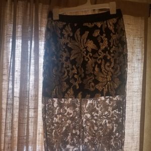 pencil skirt with sequins